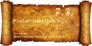 Pieler Hamilkár névjegykártya